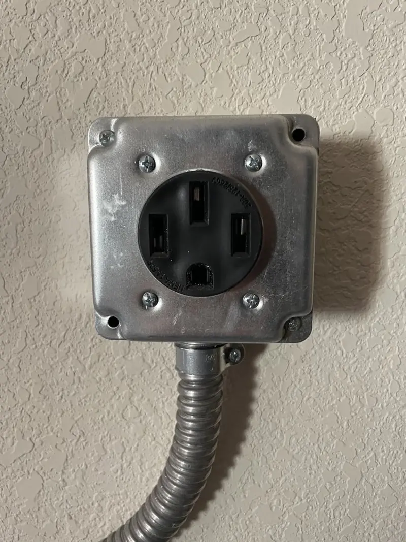 NEMA 14-50 outlet installed for Electrical Panel Upgrade in Davis