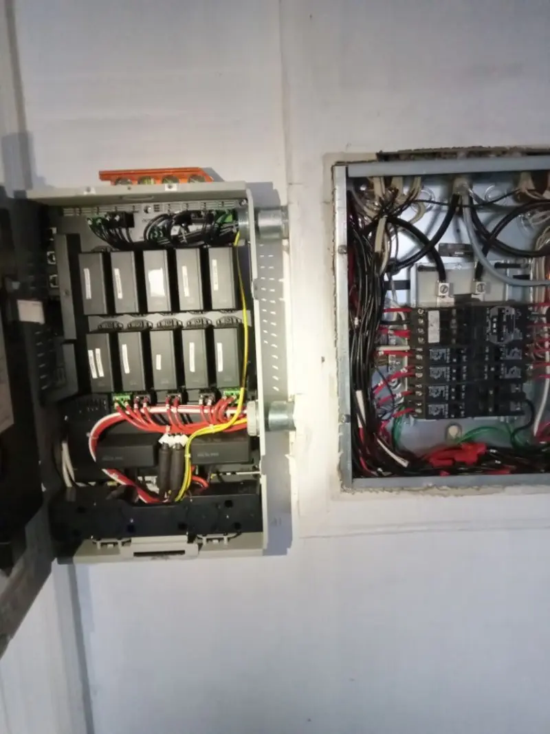 Electrical panel upgrade completed for Security Camera Wiring in Davis